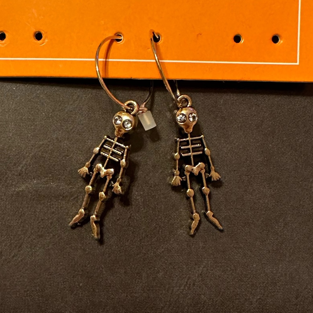 Target Skeleton hanging earrings - nickel free - brand new with tags